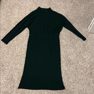 Old Navy Dark Green Long Sleeve Sweater Dress